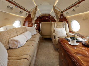 Private jet interior