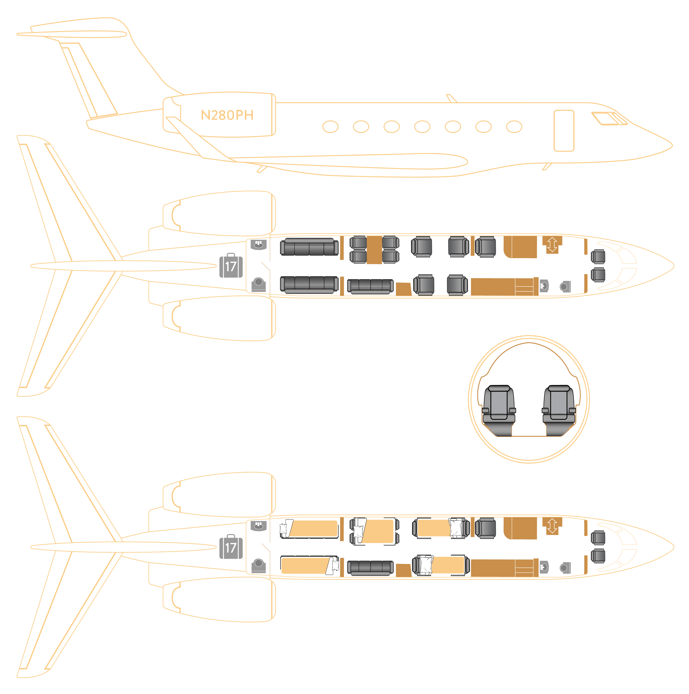 LOPA Gulfstream GV N280PH