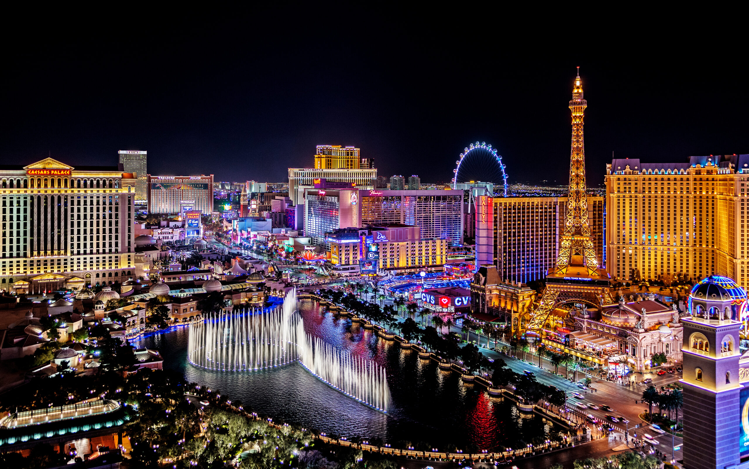 Las Vegas strip at night