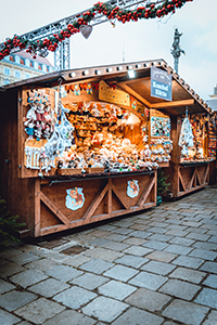 Festive Vienna, Austria: Christmas lights, decorations, market, holiday spirit