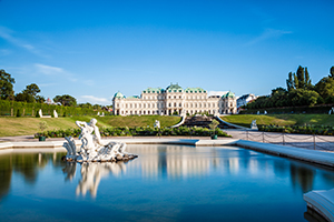 Beautiful Belvedere palace in Vienna, Austria