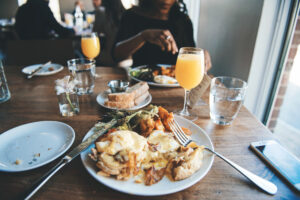 boozy brunch served in New Orleans French Quarter