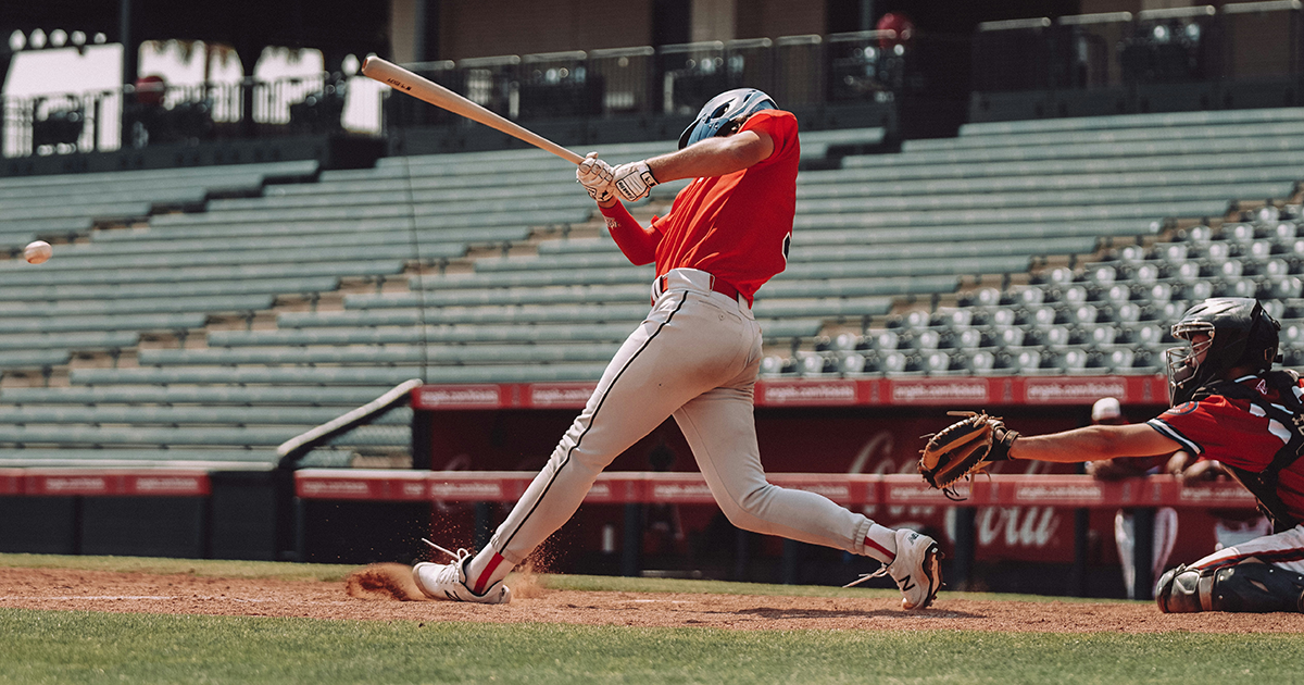 Baseball player working on skills at MLB spring training