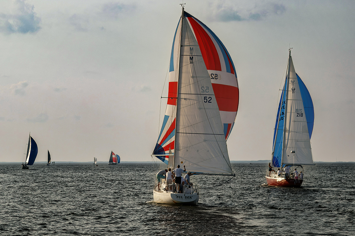 sailing ships competing in St Barths Bucket Regatta